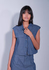 DNM Studios x Raxenne Isabelas Sleeveless Top (Blue)