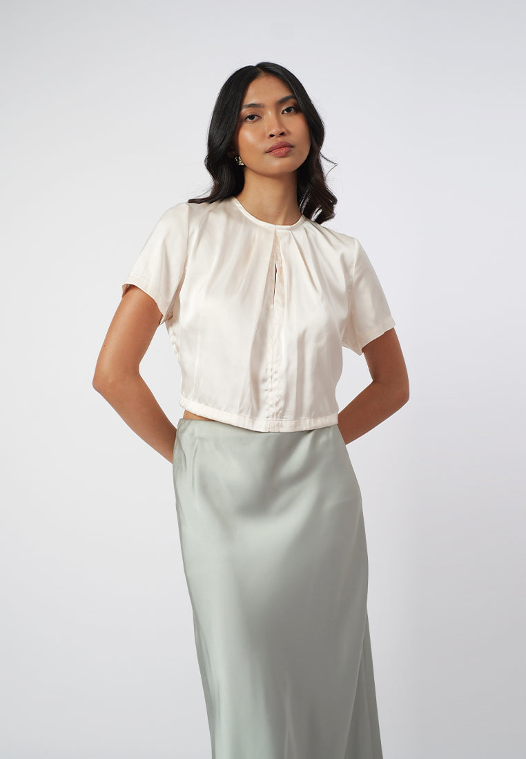 Raf Isabelle Short Sleeve Top (Cream)