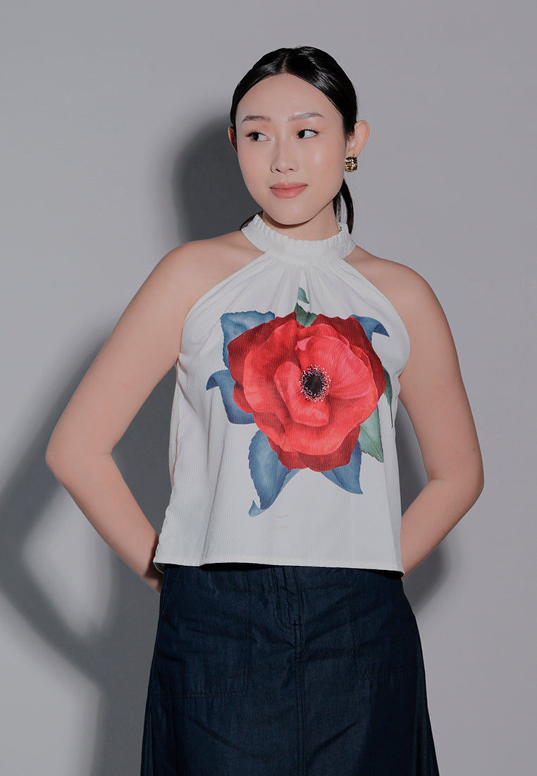 Holiday 2025 Ivanna Sleeveless Top (White)