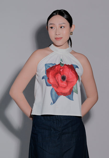 Holiday 2025 Ivanna Sleeveless Top (White)