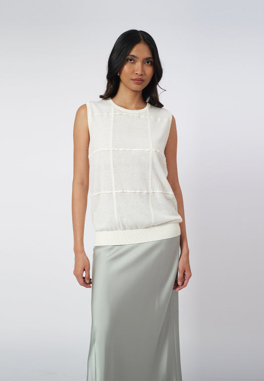 Raf Ivette Sleeveless Top (Off White)