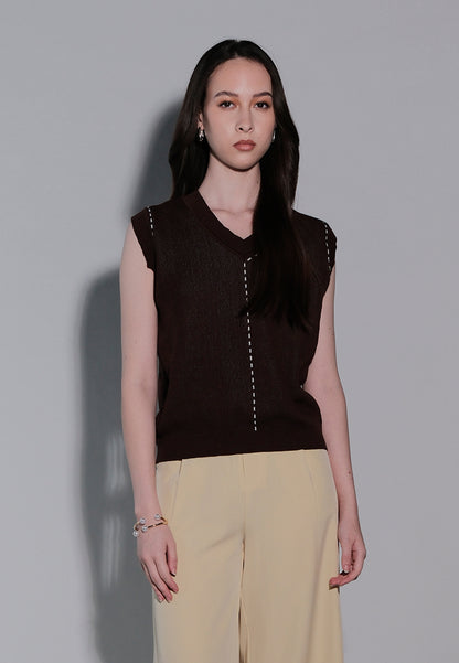 Holiday 2025 Izaya Sleeveless Top (Brown)