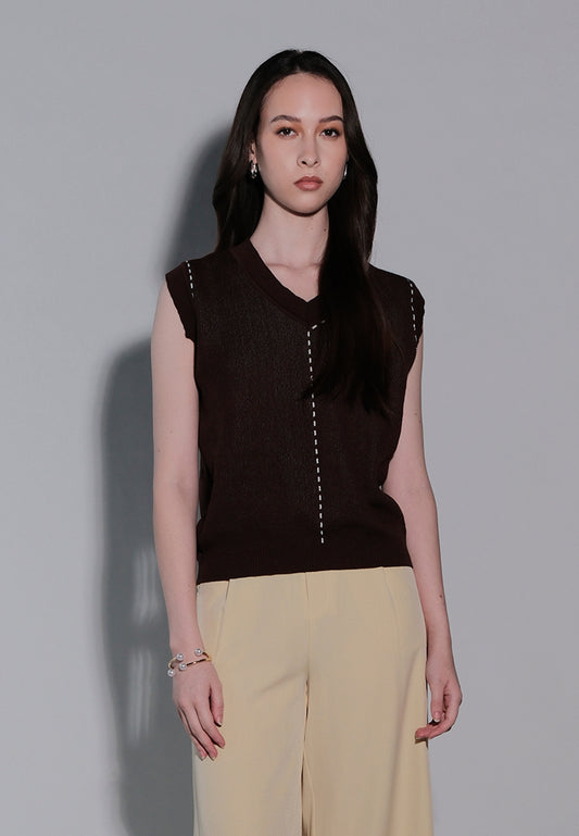 Holiday 2025 Izaya Sleeveless Top (Brown)