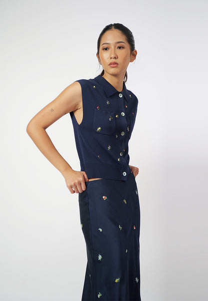 Raf Izobel Sleeveless Top (Navy)