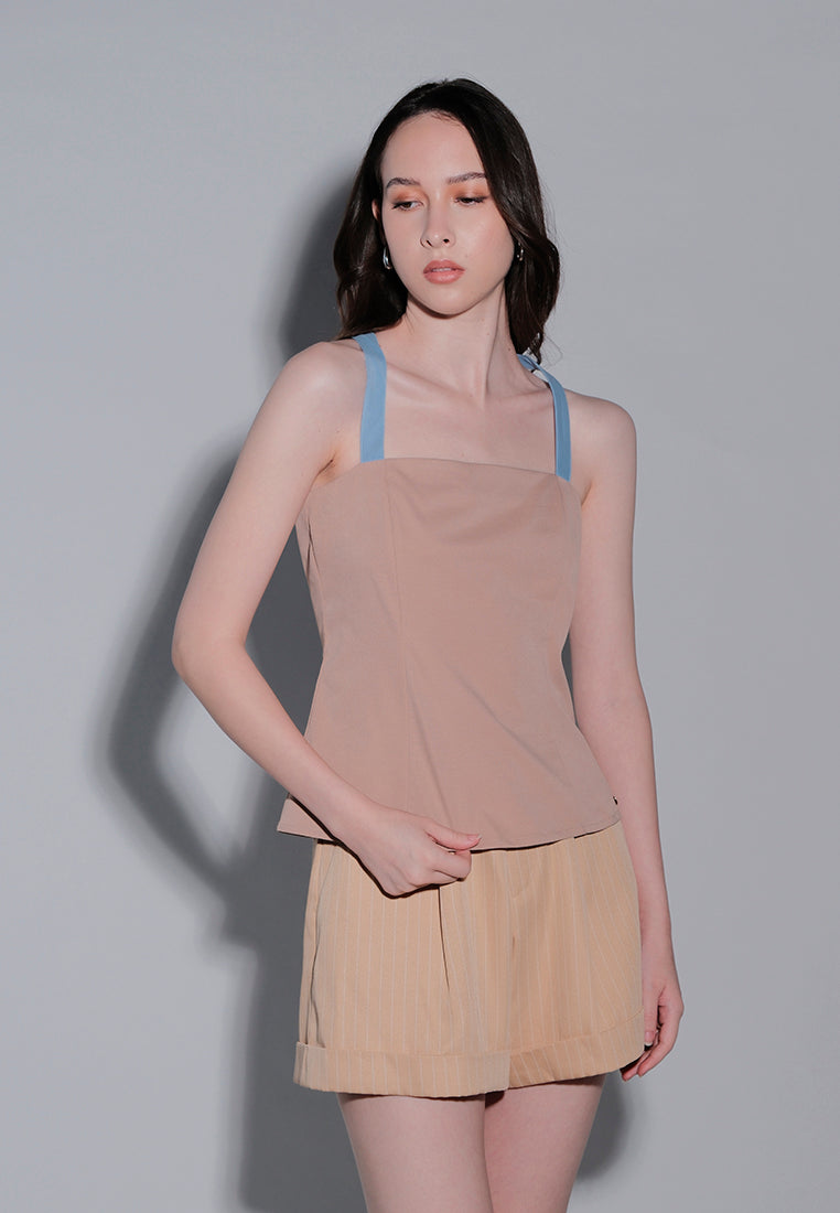 Holiday 2025 Izzy Sleeveless Top (Khaki)