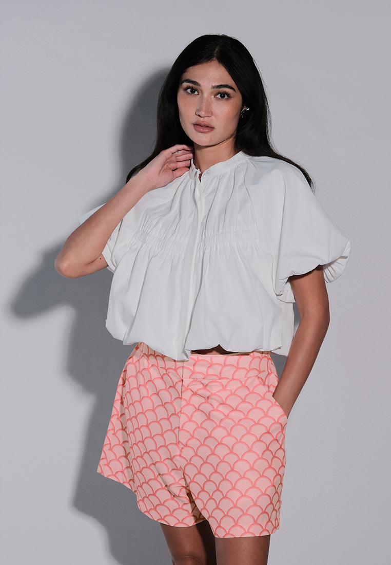 Holiday 2025 Jab Short Sleeve Top (Off White)