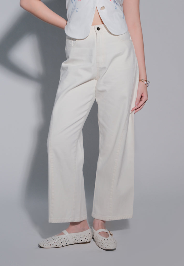 Holiday 2025 Jagged Barrel Pants  (Off White)