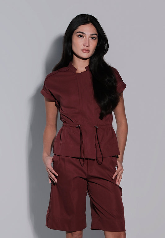 Holiday 2025 Jeopard Extended Sleeve Top  (Burgundy)