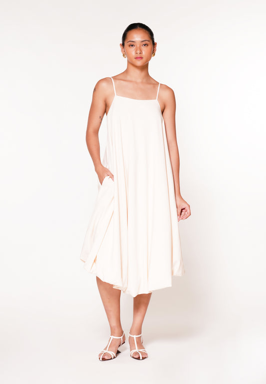 Raf Jockey Sleeveless Dress W/ Belt (Cream)
