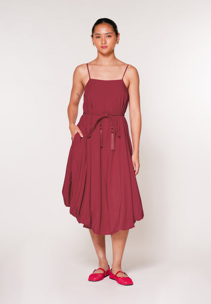 Raf Jockey Sleeveless Dress W/ Belt (Red)