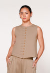 Raf Joust Sleeveless Top (Taupe)