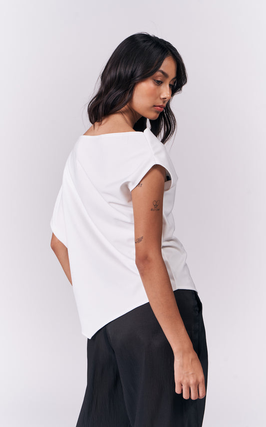 Joyous Short Sleeve Top (White)