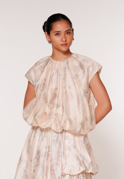 Raf Jubilant Short Sleeve Top (Printed Beige)