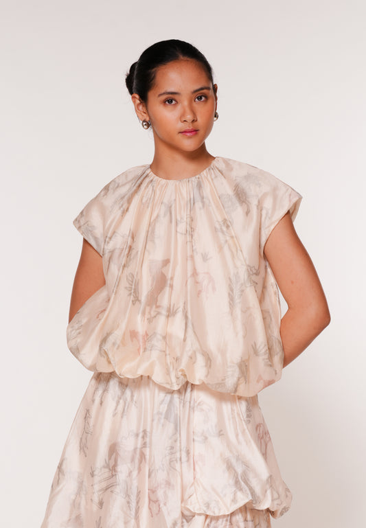 Raf Jubilant Short Sleeve Top (Printed Beige)