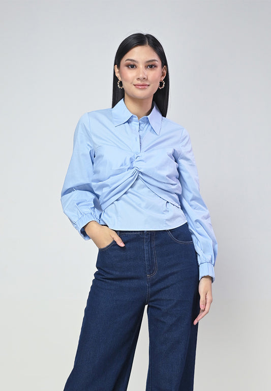 Terrain Lia Long Sleeve Top (Light Blue)