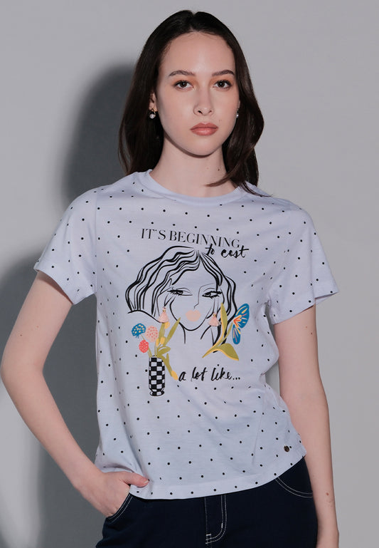 Holiday Tees 2025 Like Christmas Short Sleeve Shirt Top (Off White)