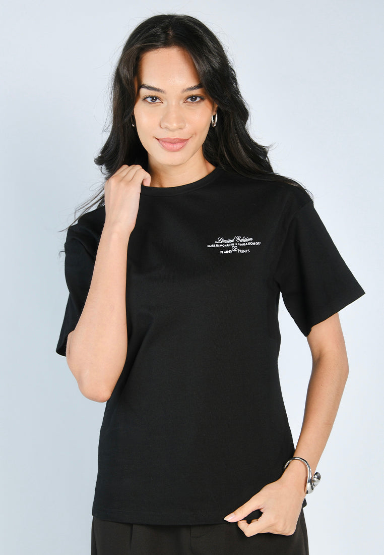 Mark Bumgarner X Vania Romoff For Plains & Prints Limited Edition Tee Top (Black)