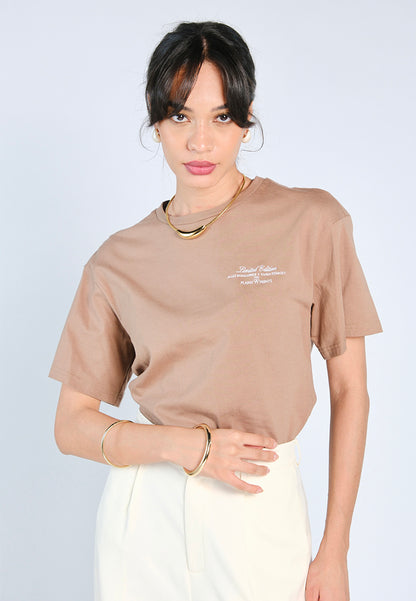 Mark Bumgarner X Vania Romoff For Plains & Prints Limited Edition Tee Top (Brown)