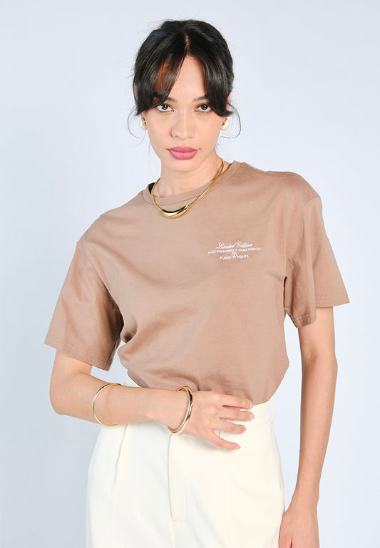 Mark Bumgarner X Vania Romoff For Plains & Prints Limited Edition Tee Top (Brown)