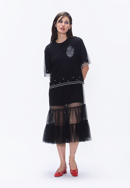 Plains & Prints x Randolf Logo T-Shirt Dress (Black)