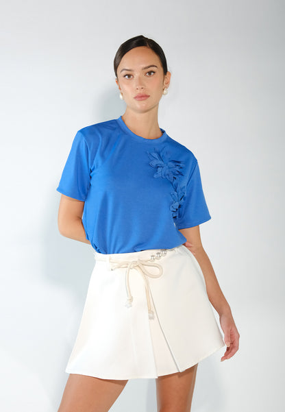 Sari- Sari Mirasol Short Sleeve Top (Blue)
