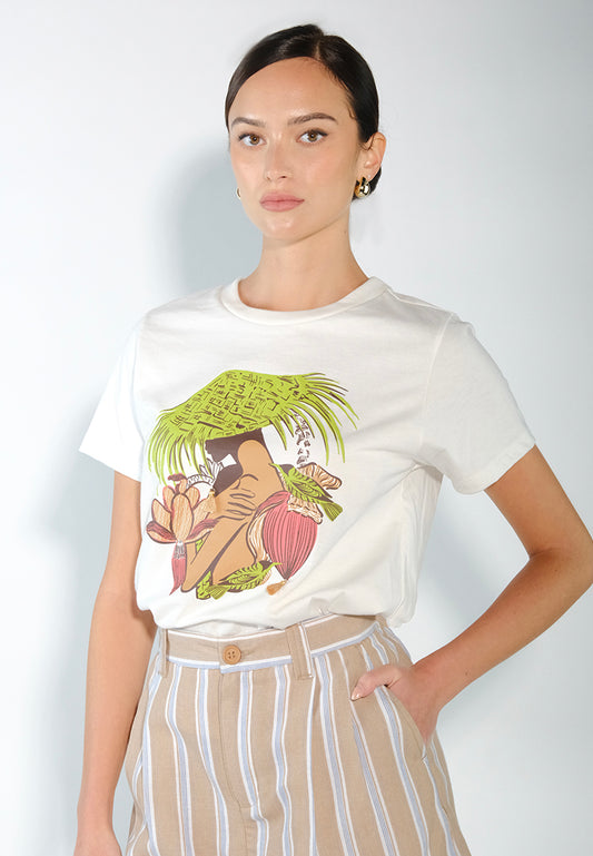 Culturatees Musa Short Sleeve Shirt (White)