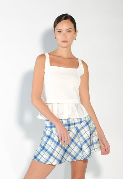 Sari- Sari Narrda Sleeveless Top (White)