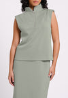 Raf Neat Sleeveless Top (Sage)