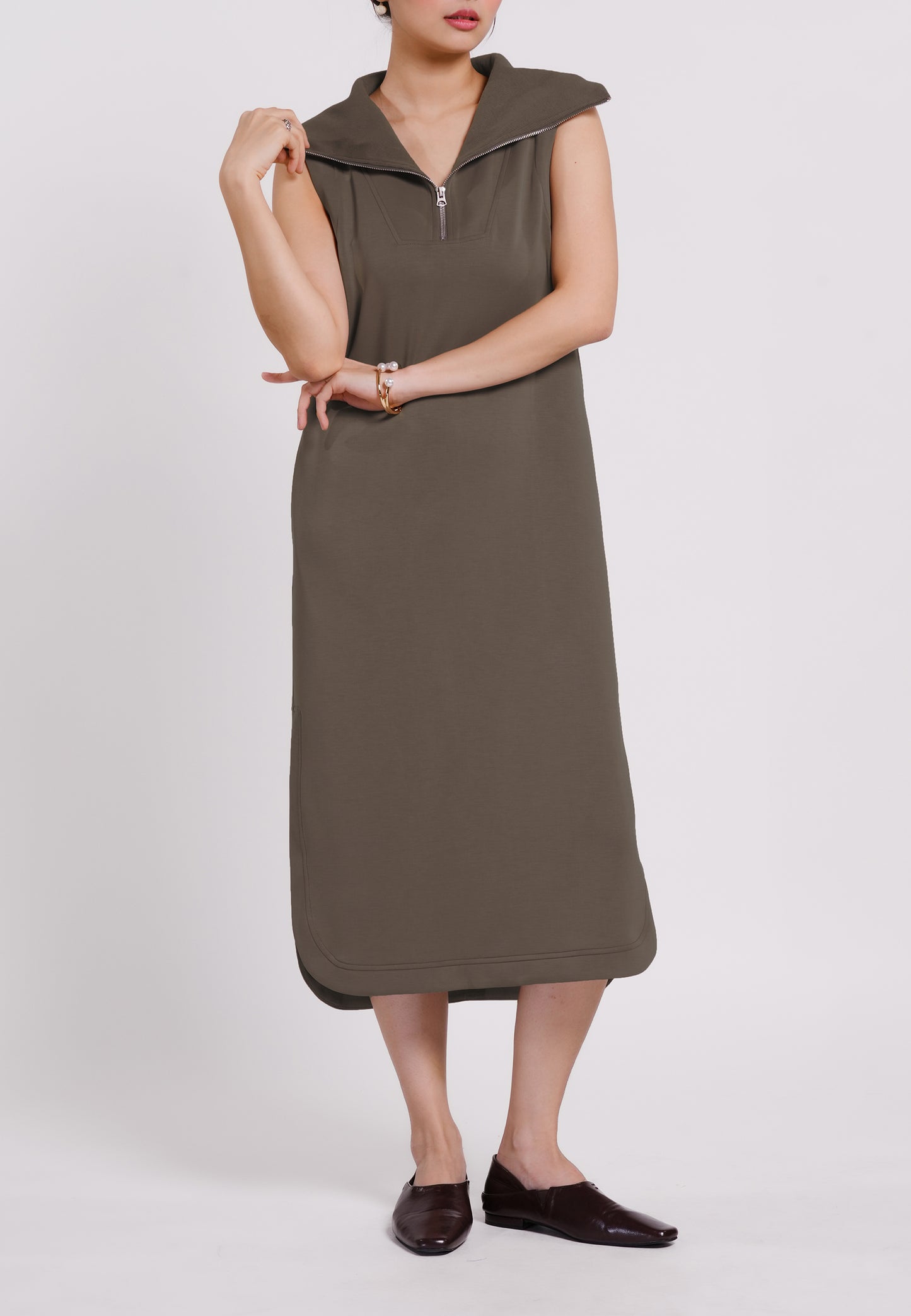 Raf Nice Sleeveless Dress (Taupe)