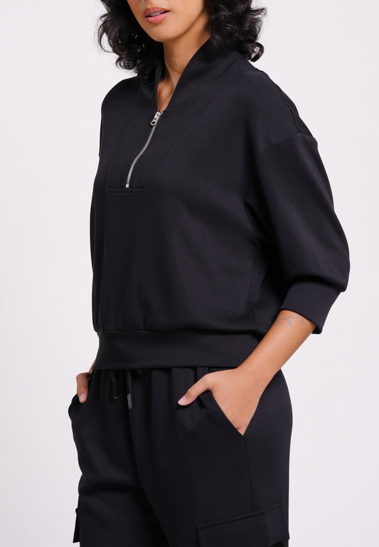 Raf Nimble Quarter Sleeve Top (Black)