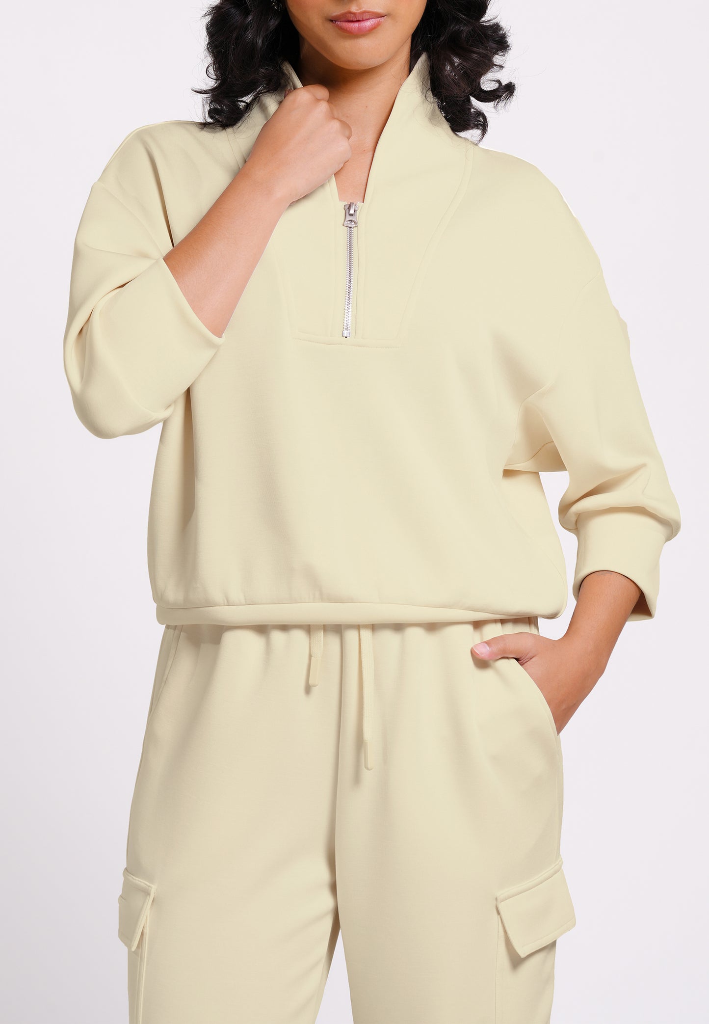 Raf Nimble Quarter Sleeve Top (Butter)