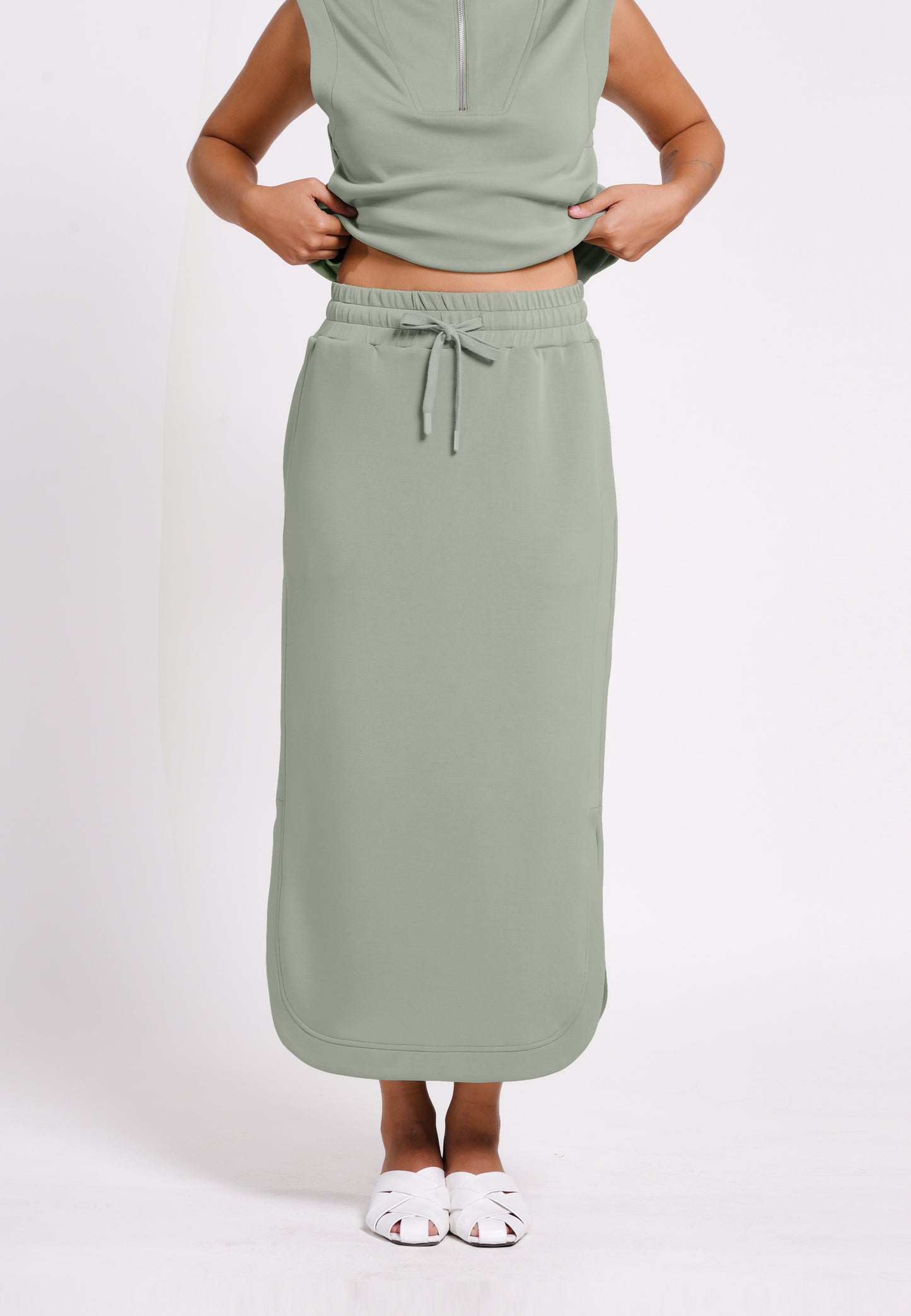 Raf Novel Skirt  (Sage)