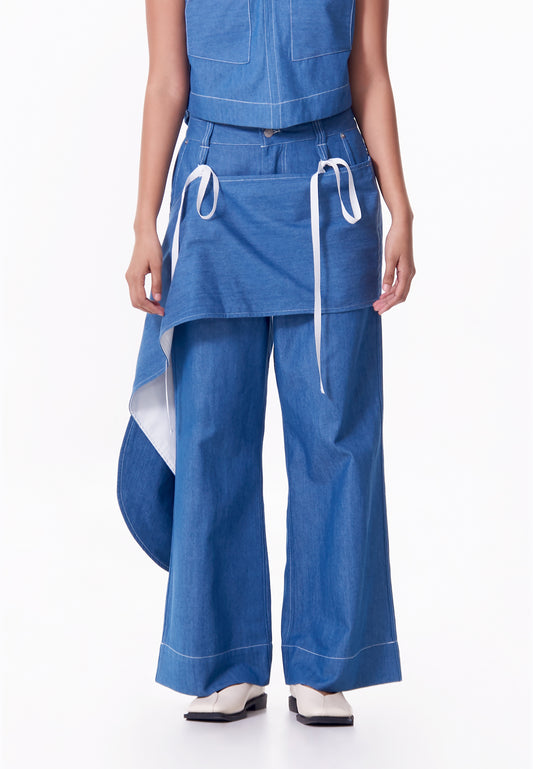 R.A.F. X nicolò NP002 Pants W/ Belt  (Light Blue)