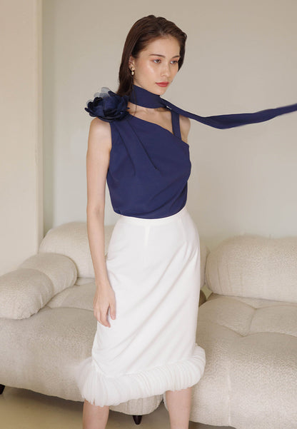 Plains & Prints X Michael Leyva Naomie Skirt  (White)