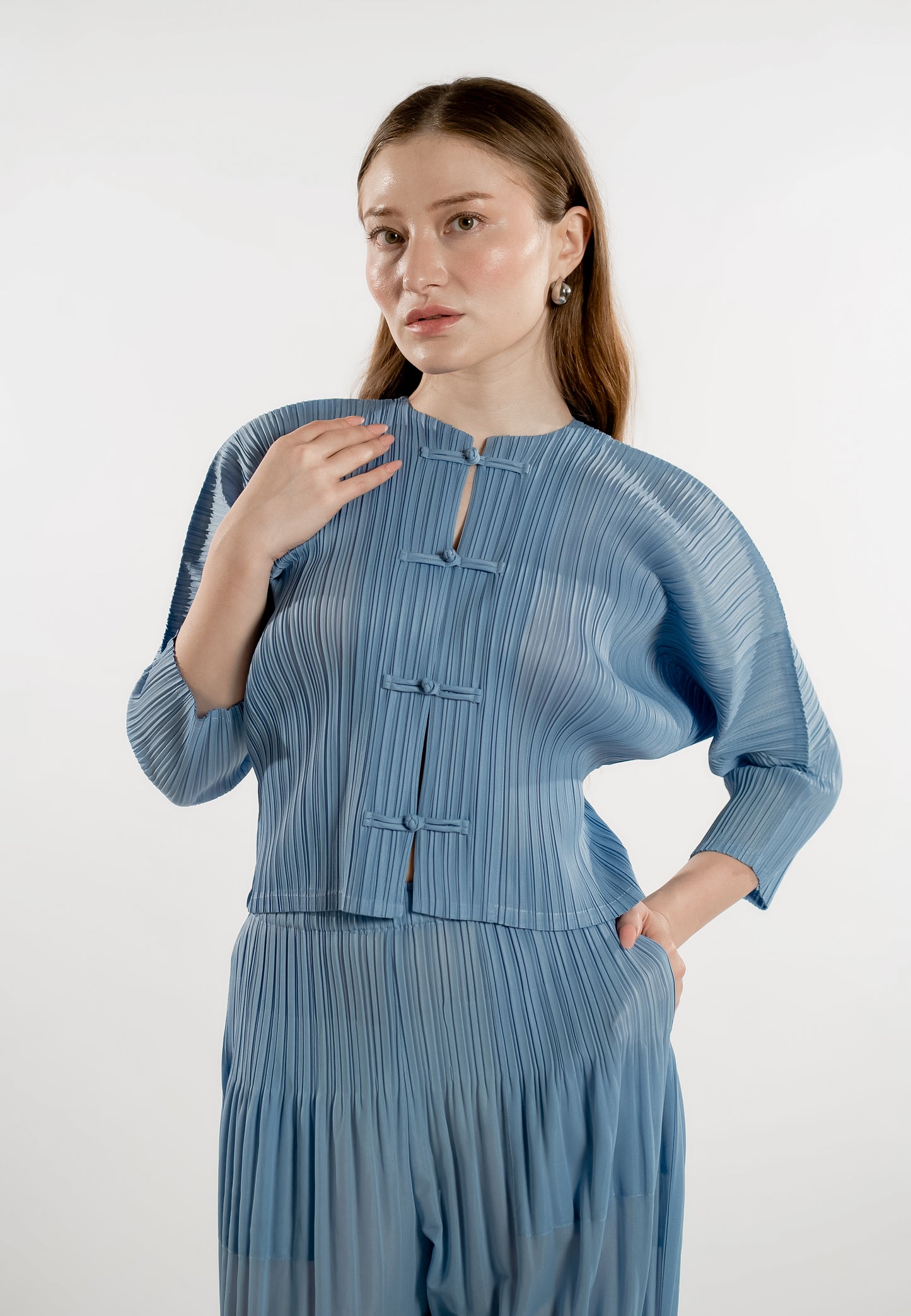 RAF Optic Quarter Sleeve Top (Light Blue)
