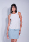 DNM Studios x Raxenne Oriole Sleeveless Dress  (White/Blue)