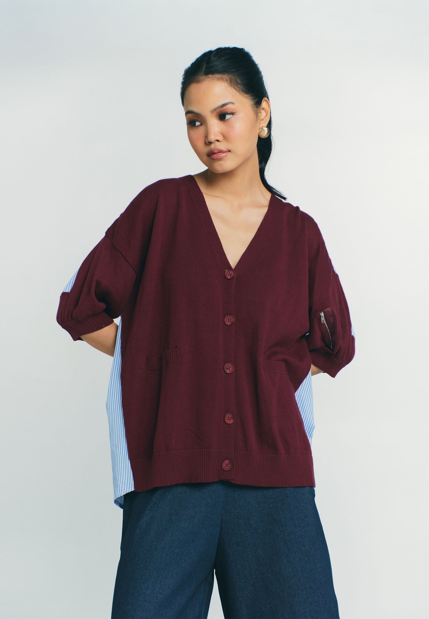 RAF Paddle Short Sleeve Top (Burgundy)