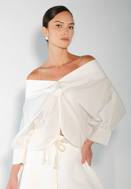 Sari- Sari Panuello Short Sleeve Top (Off-white)