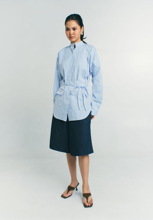 RAF Pear Long Sleeve W/ Belt (Blue )