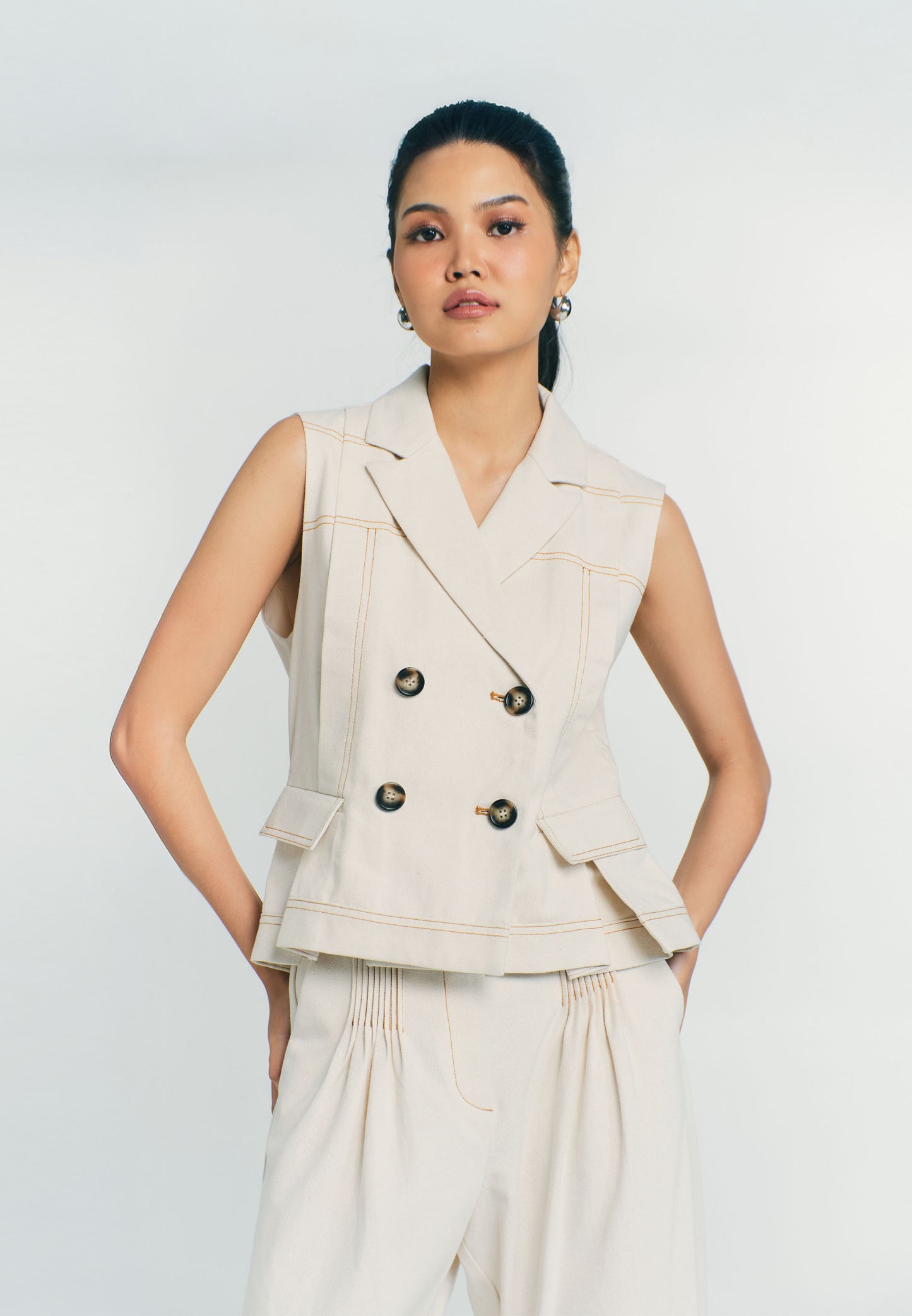 RAF Pike Sleeveless Vest (White)
