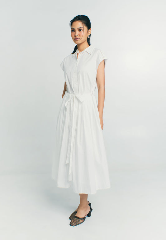 RAF Poppy Extended Sleeve Dress (White)