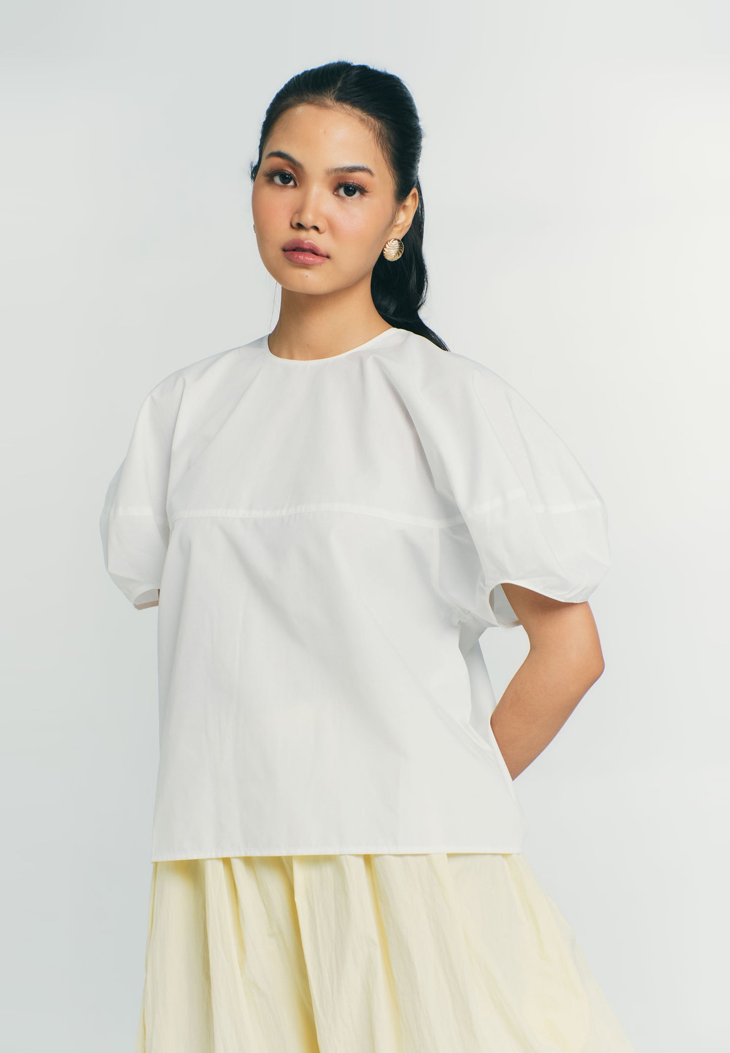 RAF Quaint Short Sleeve Top (White )