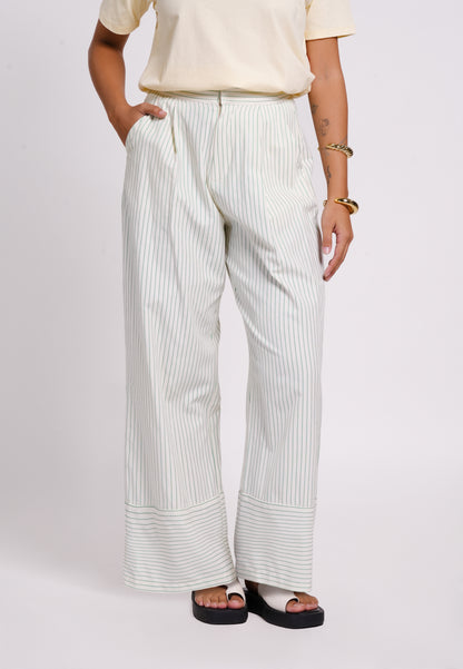 Archetype Summer Essentials Quanna Pants (Striped Green)