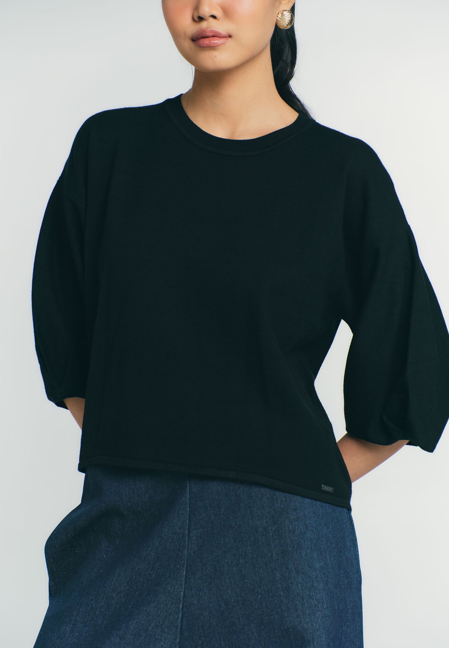 RAF Quin Quarter Sleeve Top (Black)