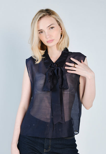 Raf Fana Sleeveless Top (Mid.Blue)