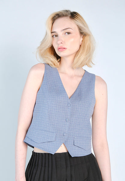 Raf Fara Sleeveless Vest Top (Blue)