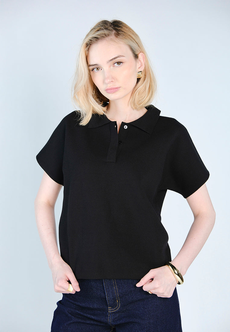 Raf Fitz Short Sleeve Top (Black)