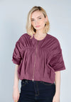 Raf Ford Quarter Sleeve Jacket Top (Maroon)