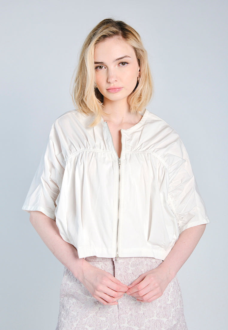 Raf Ford Quarter Sleeve Jacket Top (White)