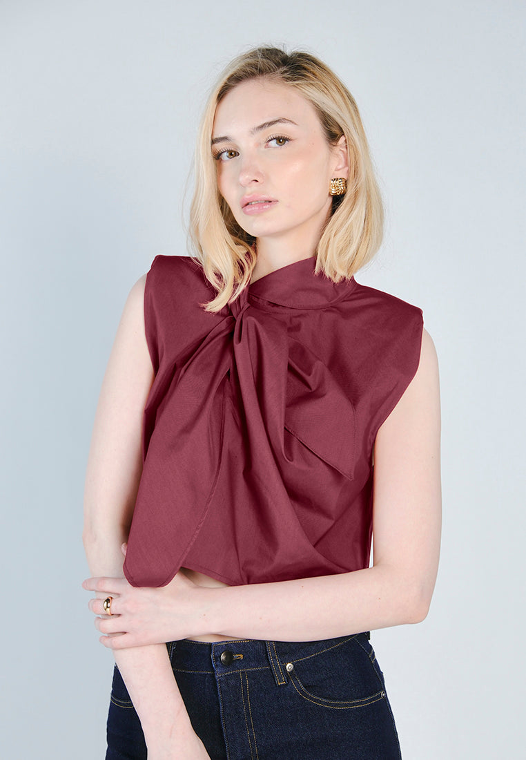 Raf Fowler Sleeveless Top (Maroon)